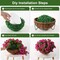 Artificial Hanging Flower Basket – Faux Petunias & Morning Glory for Outdoor Decor (Purple Red)